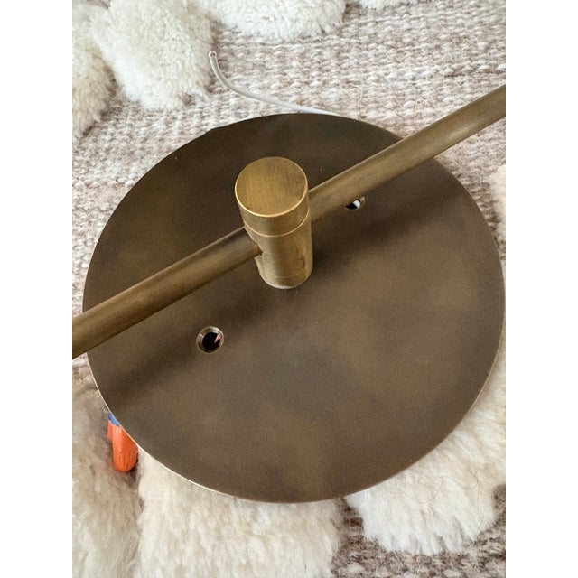 Apparatus Studio Lighting Trapeze Surface Wall Sconce in Aged Brass and Porcelain, 5 Available For Sale - Image 9 of 13