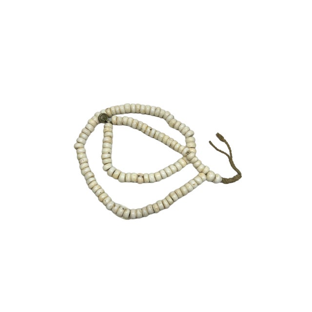 Rough White Stone 108 Beads Hand Rosary Praying Chain For Sale - Image 4 of 5