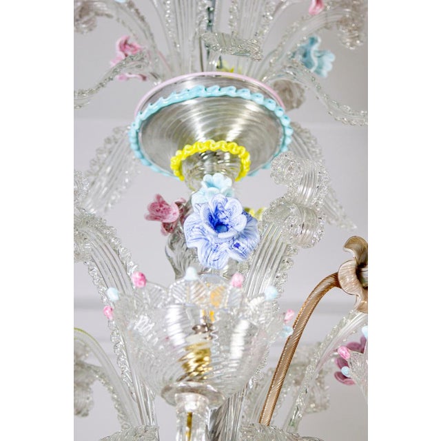 Murano Glass Chandelier, 1970s For Sale - Image 6 of 14