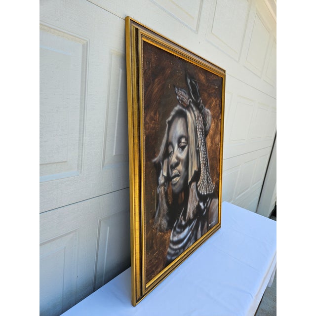 "Himba Woman" Oil on Canvas by Gavin Collins For Sale - Image 4 of 12