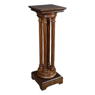 Neo-Gothic Walnut Swivel Side Table, 1900s For Sale