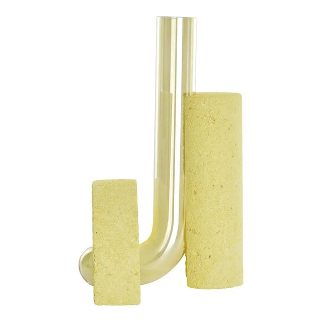 Contemporary Yellow Vase by Coki Barbieri For Sale - Image 3 of 8