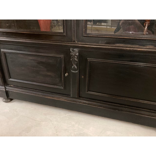 Napoleon III Bookcase in Blackened Pear Wood For Sale - Image 13 of 17