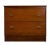 Vintage mid-century modern two-drawer chest featuring clean lines and warm veneer construction. This piece exemplifies the...