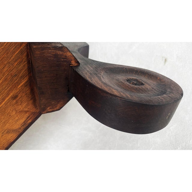Wood Art Deco Style Side Table in Natural Oak, 1950s For Sale - Image 7 of 18