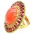 Bochic "Orient" Vintage Diamond & Orange Opal Ring Set In 18K & Silver For Sale - Image 17 of 18