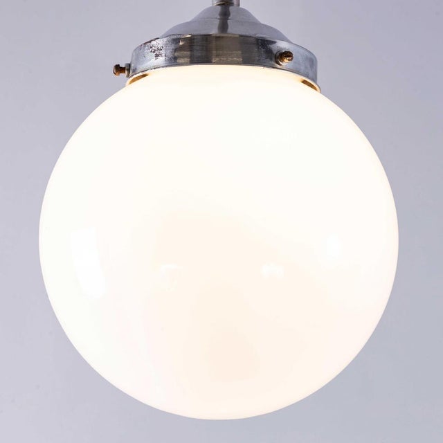 1950’s original french tabac opal glass pendant lamp – single. Stunning original pendant lamp from a tabac in france. The...