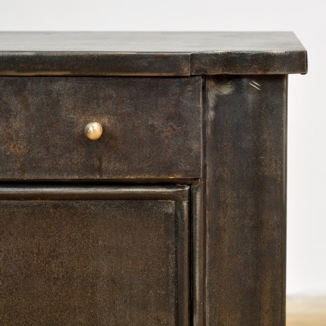 Metal Iron Bedside Table, 1930 For Sale - Image 7 of 11
