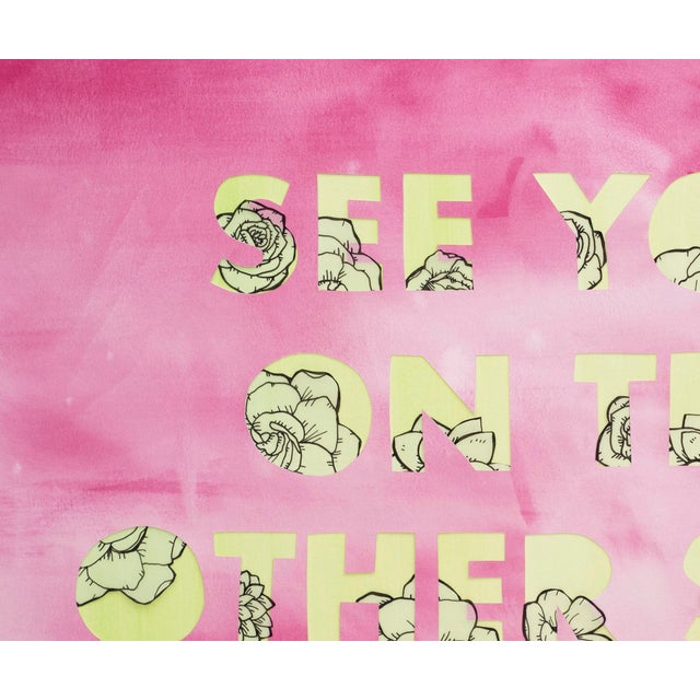 See You On The Other Side, 2021 Gouache, ink, vellum, and watercolor paper 18 x 24 inches The TEXT II Series riffs on the...