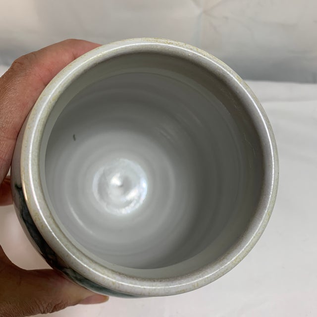 Cabin Vintage Chicago Studio Pottery Petite Hand Made Holly Berry Vase For Sale - Image 3 of 4