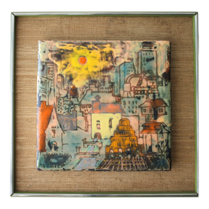 MCM Vintage Pat Peat O'Neil - Georgetown, Washington Dc- Enamel on Metal - Torpedo Factory