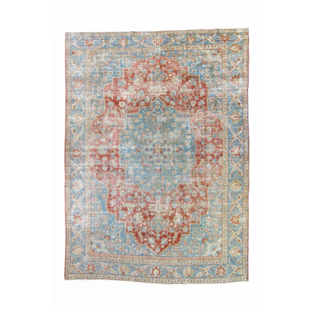 1940s Vintage Medallion Hand-Knotted Rug 8’9” X 11’11” For Sale - Image 11 of 11