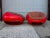 Mario Sabot Pod Chairs, sold as a pair. Fiberglass outer bodies with Upholstered interiors. Cut out design to the...