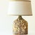 Blue Brown Ceramic Table Lamp with Silk Lamp Shades attributed to R. Houben, 1970 For Sale - Image 13 of 17