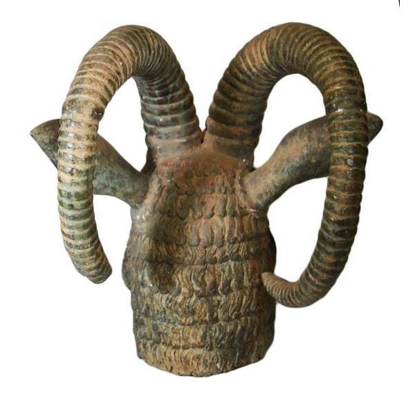 Contemporary 1960s Bronze Rams Head For Sale - Image 3 of 10