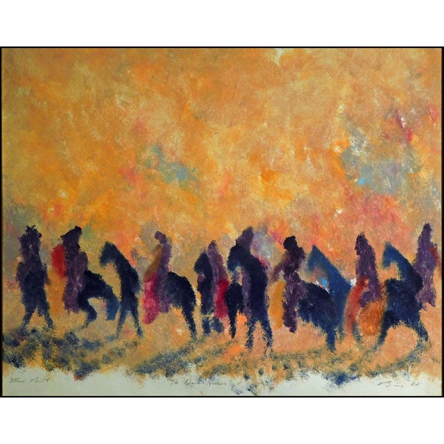 Impressionist 1990s "The Dark Horses" Earl Biss Original Limited Edition Serigraph For Sale - Image 3 of 10