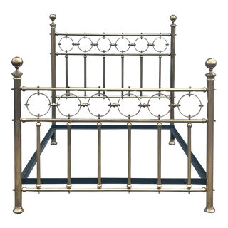 Hollywood Regency Style Brass Bed - Full Size For Sale
