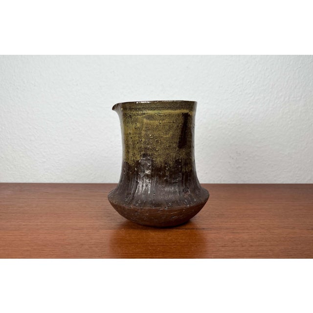 Mid-Century Modern Danish Studio Pottery Carafe Vase from Poul Havgaard, Faaborg, 1960s For Sale - Image 9 of 18