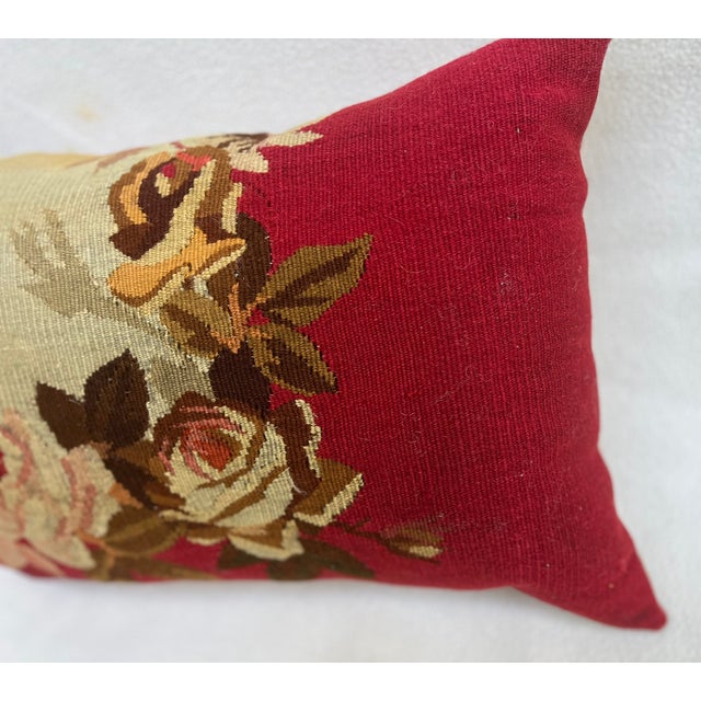 Traditional Pillow With 19th Century Aubusson Tapestry For Sale - Image 3 of 6
