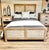 Wood Washed Wood Panel Queen Bed Frame For Sale - Image 7 of 7