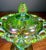 Colony Harvest Carnival Green Glass Footed Candy Dish & Lid For Sale - Image 4 of 8