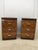 Pair of Walnut Three Drawer Nightstands With Burl Fronts and Silver Accents by National Mt. Airy For Sale - Image 13 of 14