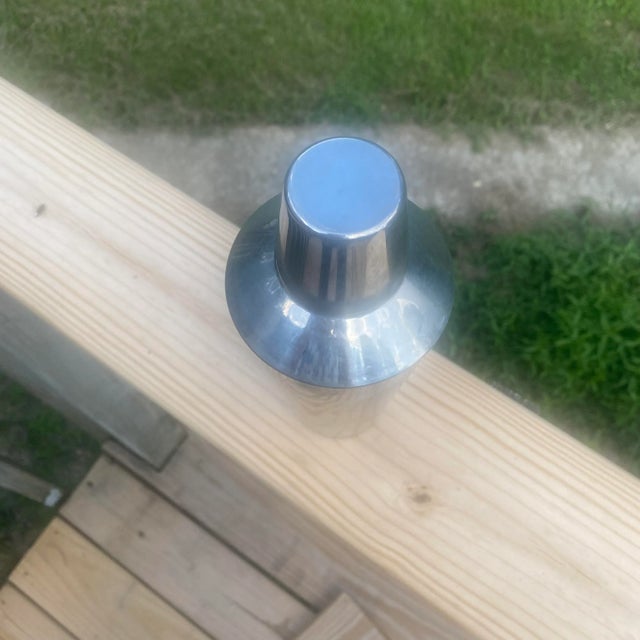 VERY nice stainles steel mid century martini shaker or drink mixer with all 3 pieces. It is extremely clean and in great...