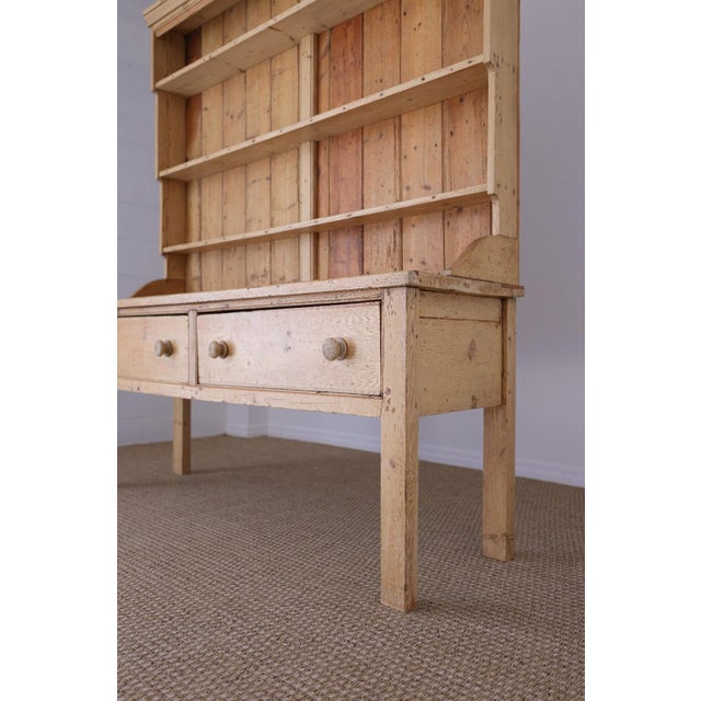 19th Century Country English Farmhouse Pine Kitchen Dresser For Sale In Orlando - Image 6 of 9
