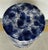 Stylish Made Goods Abstract Modern Navy, White, and Cream Linares Garden Stool, showroom floor sample