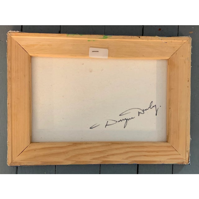 Original Contemporary Painting by Dwayne Dunlevy, Signed on back. On stretched canvas. Man on Camel. 14” x 10” Unframed