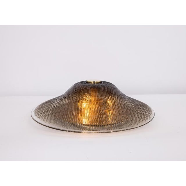 Vintage Glass Flush Mount from Peill & Putzler, Germany, 1970s For Sale - Image 10 of 12