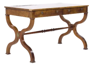 Baker Furniture Regency Burlwood Writing Desk