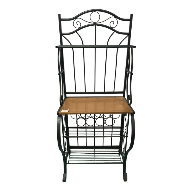 Vintage Shelf in Wrought Iron For Sale