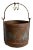 Large Antique Iron Bucket W/Handle For Sale