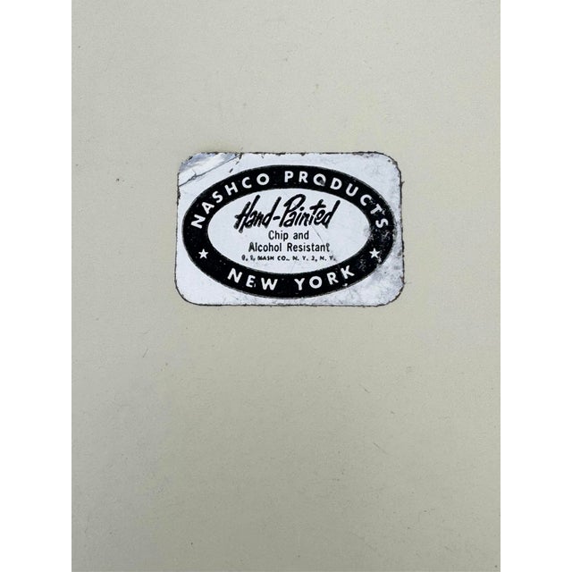 Hollywood Regency Vintage Mid-Century Nashco Hand Painted 18" Tole Tray For Sale - Image 3 of 6