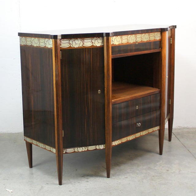 Art Decó Metal Marquetry Sideboard, 1920s For Sale - Image 14 of 18