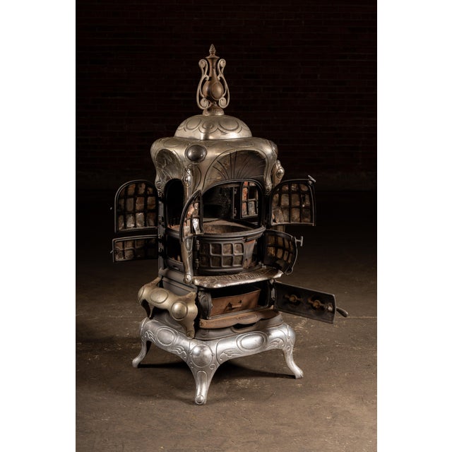 Late 19th Century Late 19th C. Cribben & Sexton Sunbeam "Universal" Cast Iron Parlor Stove For Sale - Image 5 of 10