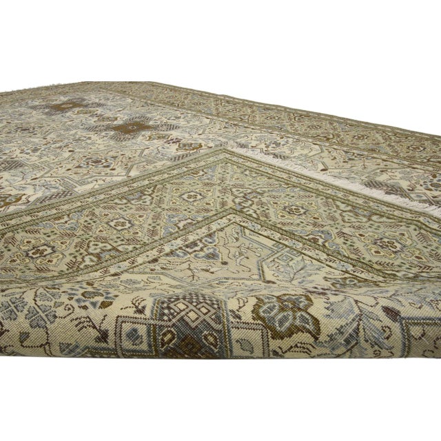 Vintage Persian Tabriz Rug - 06’10 X 09’11 For Sale - Image 4 of 6