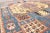 Late 19th Century Antique Caucasian Karachopt Rug Large Rug in Blue, Salmon Teal and Soft Yellow 6'1 X 7'0 For Sale - Image 5 of 7