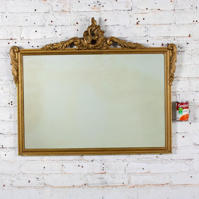 Early to Mid-20th Century Baroque or Rococo Style Wall Mirror With Carved Gilded Ornate Details For Sale - Image 18 of 18