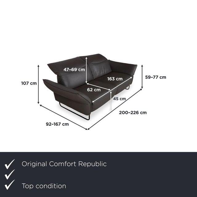 with this two-seater sofa from Comfort Republic, you'll get a modern piece in anthracite gray. The two wide armrests are...