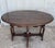 18th Century Carved Oak Gateleg Oval Table with Drawers and Lyre Legs For Sale - Image 16 of 18