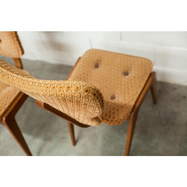 Chairs and Lounge Armchairs attributed to Roger Landault for ABC, 1950s, Set of 6 For Sale - Image 18 of 18