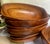 Mid 20th Century Monkeypod Wood Large Salad Set 6 Individual Bowls Lg Serving Bowl For Sale - Image 4 of 10