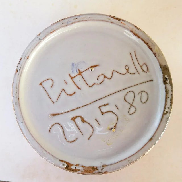 White Vintage Ceramic Vase, 1980s For Sale - Image 8 of 9