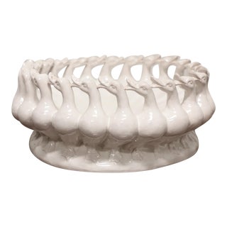 Mid 20th Century Italian Ceramic "Ducks in a Row" Bowl For Sale