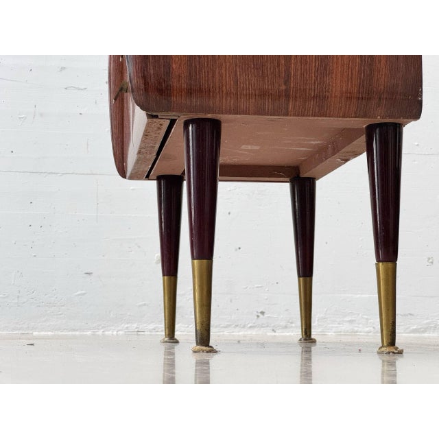 Mid-Century Modern Mahogany Bedside Table with Glass Tops, 1960s For Sale - Image 14 of 18