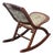 Victorian Early 1900s Solid Wood Folding Rocking Chair 6897 For Sale