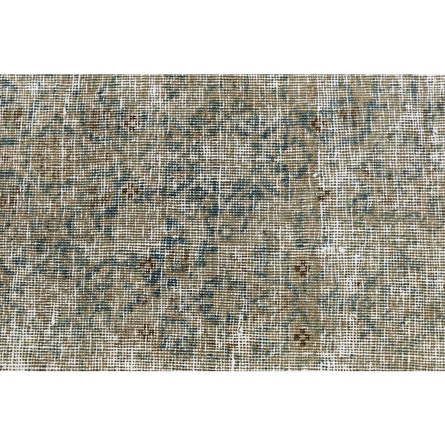Islamic Antique Tabriz Rug With Muted Sage Green and Muted Blue Medallion For Sale - Image 3 of 10