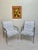 Pair of Vintage Faux Bamboo Cast Aluminum & Vinyl Strap Armchairs in the Style of Phyllis Morris For Sale - Image 10 of 10